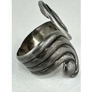 Early Taxco Mexican Silver Clamper Bracelet