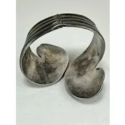 Early Taxco Mexican Silver Clamper Bracelet