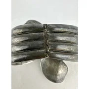 Early Taxco Mexican Silver Clamper Bracelet