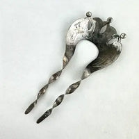 Eddie Chee Native American Sterling Silver Hair Comb