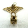 Edwardian 10K Pendant with Diamond Chip and Seed Pearl