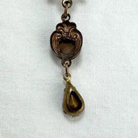 Edwardian Gold Filled Amethyst Glass Necklace