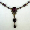 Edwardian Gold Filled Amethyst Glass Necklace