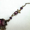 Edwardian Gold Filled Amethyst Glass Necklace