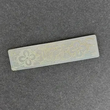 Eleven Rectangular Antique Chinese Mother of Pearl Gaming Chips