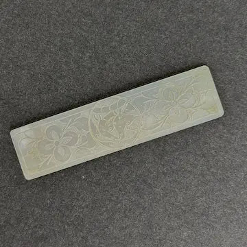 Eleven Rectangular Antique Chinese Mother of Pearl Gaming Chips