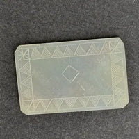 Eleven Rectangular Antique Chinese Mother of Pearl Gaming Chips