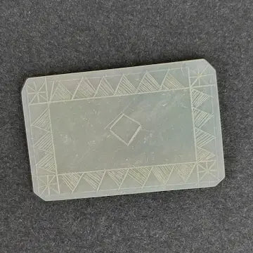 Eleven Rectangular Antique Chinese Mother of Pearl Gaming Chips