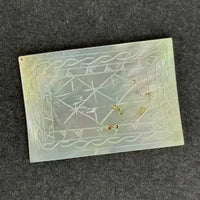 Eleven Rectangular Antique Chinese Mother of Pearl Gaming Chips