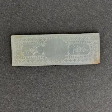 Eleven Rectangular Antique Chinese Mother of Pearl Gaming Chips