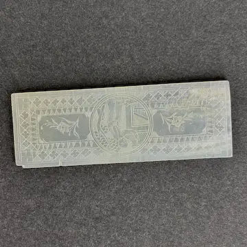 Eleven Rectangular Antique Chinese Mother of Pearl Gaming Chips