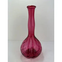 Fenton Diamond Optic Cranberry Bitters Bottle