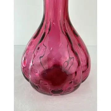 Fenton Diamond Optic Cranberry Bitters Bottle