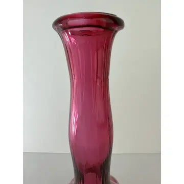 Fenton Diamond Optic Cranberry Bitters Bottle