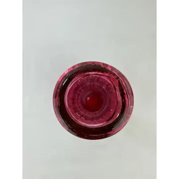 Fenton Diamond Optic Cranberry Bitters Bottle