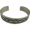 Fred Harvey Era Hand Stamped Silver Cuff Bracelet