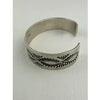 Fred Harvey Era Hand Stamped Silver Cuff Bracelet