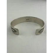 Fred Harvey Era Hand Stamped Silver Cuff Bracelet