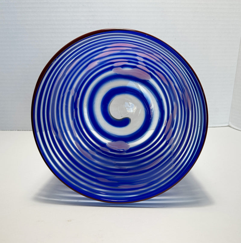 Contemporary Art Glass Bowl by Peter Zelle