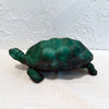 Vintage Czech Art Deco Malachite Glass Turtle Trinket Box by Curt Schlevogt