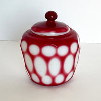 Peking Glass Jar or Trinket Box with Lid