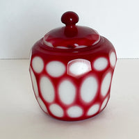 Peking Glass Jar or Trinket Box with Lid