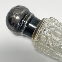 English Antique Cut Glass Lay Down Perfume Bottle