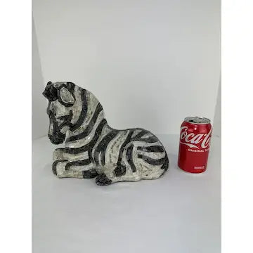 Glass Mosaic Zebra Sculpture by Brazilian Artist Jobi