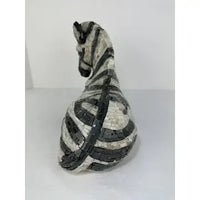 Glass Mosaic Zebra Sculpture by Brazilian Artist Jobi