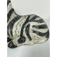 Glass Mosaic Zebra Sculpture by Brazilian Artist Jobi