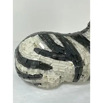 Glass Mosaic Zebra Sculpture by Brazilian Artist Jobi