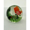 Glass Paperweight with Orange Flower and Millefiori