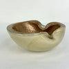 Gold Copper Vintage Hand Blown Art Glass Ashtray/Bowl