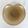 Gold Copper Vintage Hand Blown Art Glass Plate