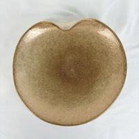 Gold Copper Vintage Hand Blown Art Glass Plate