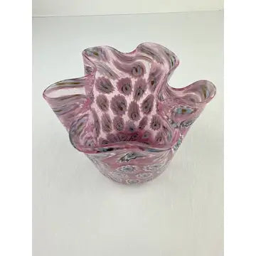 Hand Blown Italian Glass Handkerchief Bowl by Fratelli Toso