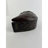 Hand Carved African Antique Tukula Box by Kuba Tribe