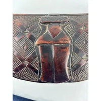 Hand Carved African Antique Tukula Box by Kuba Tribe