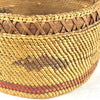 Hand Woven Nootka Lidded Basket with Muskrats