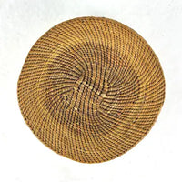 Hand Woven Nootka Lidded Basket with Muskrats