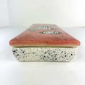 Handmade Midcentury Ceramic Box Signed Jimenez