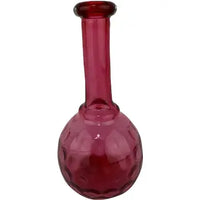 Hobbs Brockunier Cranberry Glass Barbers Bitters Bottle