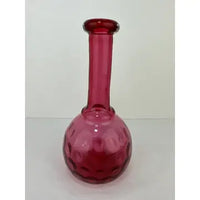 Hobbs Brockunier Cranberry Glass Barbers Bitters Bottle