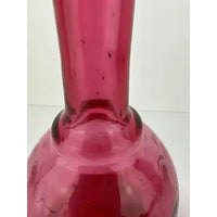 Hobbs Brockunier Cranberry Glass Barbers Bitters Bottle