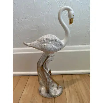 Rare Hollywood Regency Gilded Flamingos