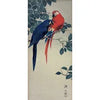 Ito Sozan Japanese Woodcut Print of Two Macaws