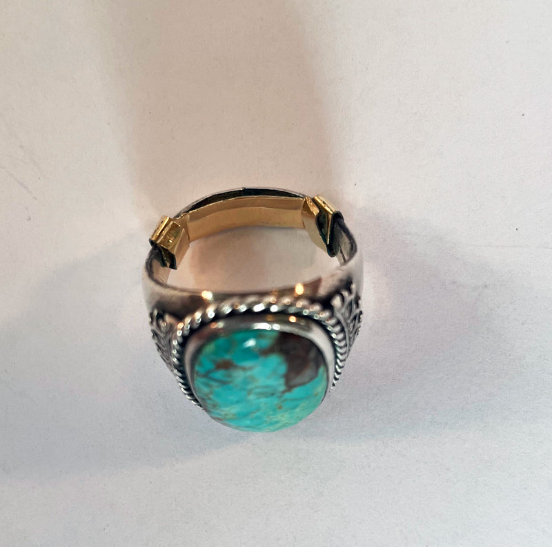 Native American Vintage Turquoise Ring Stamped “y”