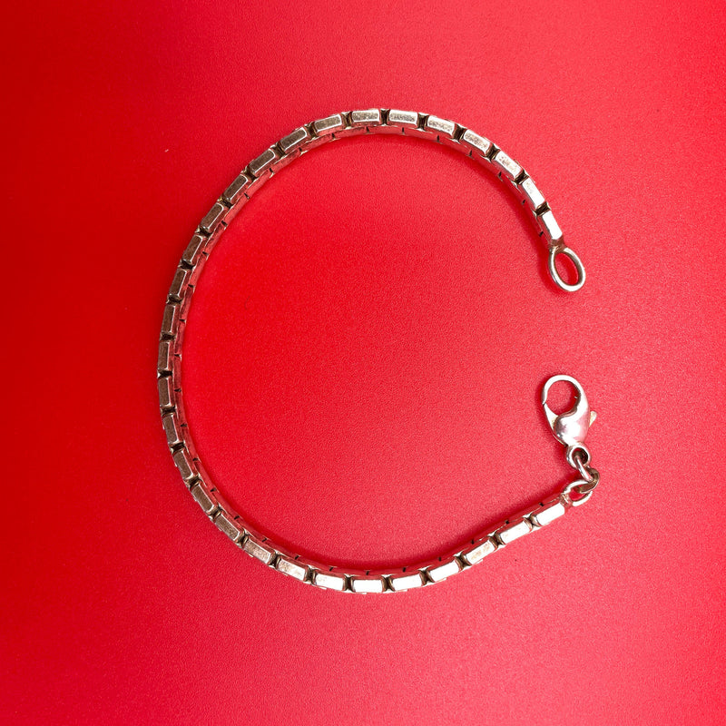 Sterling Silver Box Chain Bracelet