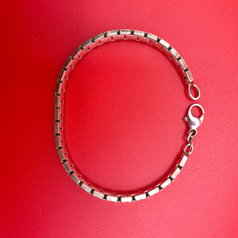 Sterling Silver Box Chain Bracelet