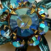 Aqua Radiance Earrings and Brooch by Judy Lee Demi Parure